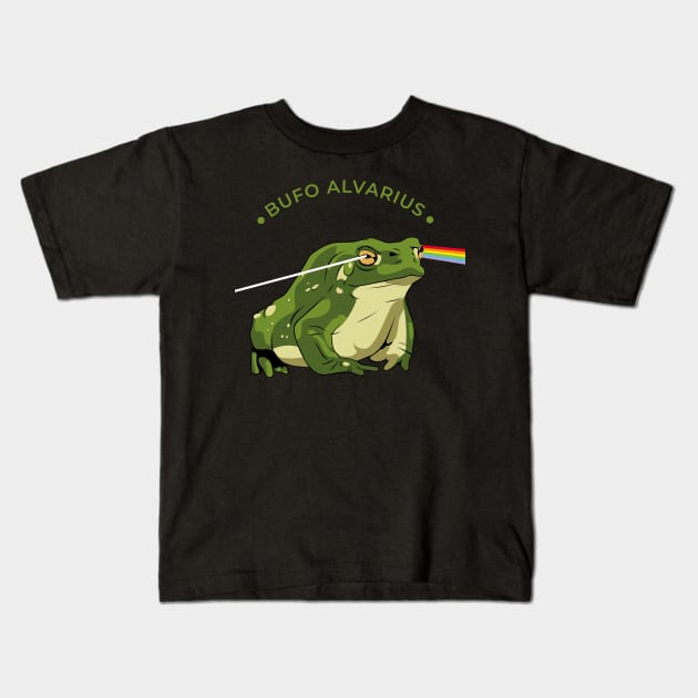 Bufo Alvarius Kids T-Shirt by difrats